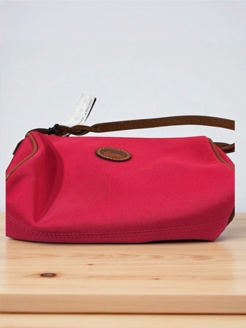 Dooney & Bourke Nylon Canvas Red Small Barrel Shoulder Bag NWT